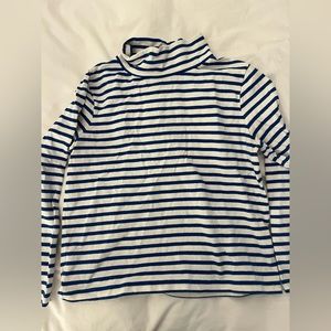 Blue Sailor Stripe Mock Neck J.Crew Top | XS